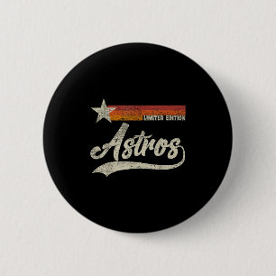 Badge Rond 5 Cm Vintage Astros Retro Style les années 70 80s Préno
