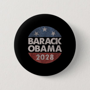Badge Rond 5 Cm Vintage Barack Obama 2028 Obama pour le président 