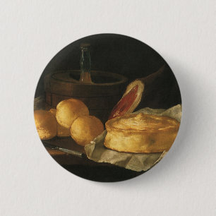 Badge Rond 5 Cm Vintage Baroque Encore Vie avec Pain, Tarte, Jambo