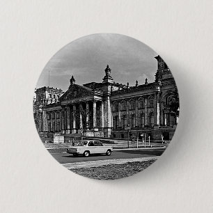 Badge Rond 5 Cm Vintage Berlin Reichstag parlement maison Mouse Pa