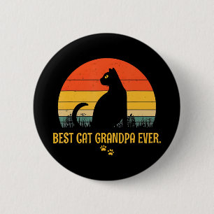 Badge Rond 5 Cm Vintage Best Cat Grandpa Ever Amoureux de les chat