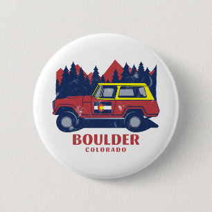 Badge Rond 5 Cm Vintage Boulder Colorado