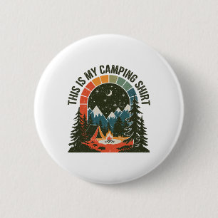 Badge Rond 5 Cm Vintage Camper C'est Mes Vêtements De Camping De R