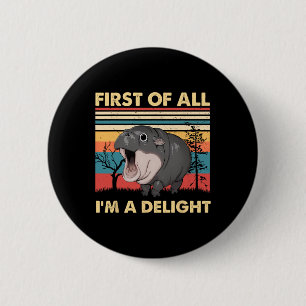 Badge Rond 5 Cm Vintage d'abord de tout je suis un plaisir Moo Den