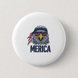 Badge Rond 5 Cm Vintage design de chemise patriotique Eagle Merica