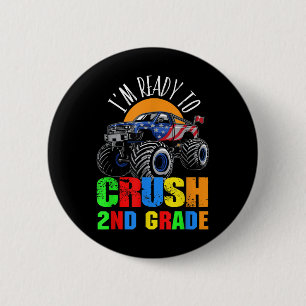 Badge Rond 5 Cm Vintage Deuxième Année Je Suis Prêt À Ecraser 2e A