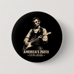 Badge Rond 5 Cm Vintage États-Unis 250e anniversaire Abe Lincoln