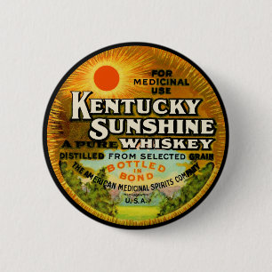 Badge Rond 5 Cm Vintage Étiquette Whiskey Kentucky