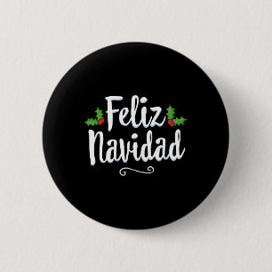 Badge Rond 5 Cm vintage feliz navidad retro mexicaine durée de noë
