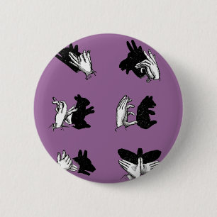 Badge Rond 5 Cm Vintage Hand
