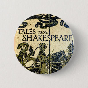 Badge Rond 5 Cm Vintage"Histoires de Shakespeare" couverture de li