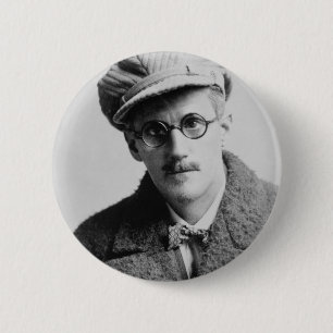 Badge Rond 5 Cm Vintage James Joyce Portrait