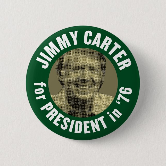 Badge Rond 5 Cm Vintage Jimmy Carter 1976 (Devant)