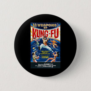 Badge Rond 5 Cm Vintage Kungfu Karate Bjj Martial Arts Movie Retro
