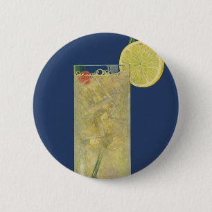 Badge Rond 5 Cm Vintage Lemonade or Fruit Soda, Drinks Beverages