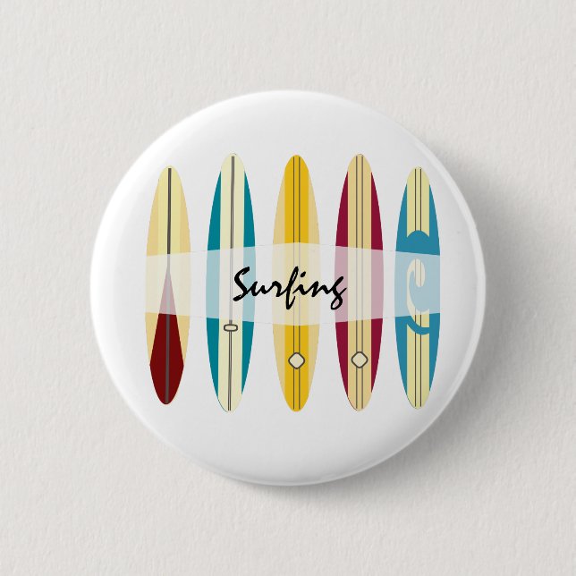 Badge Rond 5 Cm Vintage Longboards (Devant)