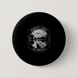 Badge Rond 5 Cm Vintage Ngs Lac Illinois Ar Rétro Ville