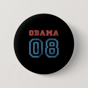 Badge Rond 5 Cm Vintage Obama 08