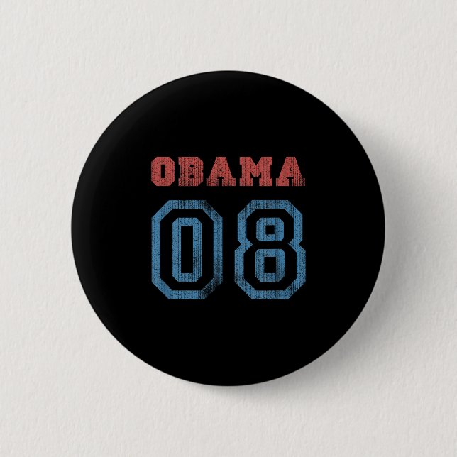 Badge Rond 5 Cm Vintage Obama 08 (Devant)