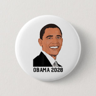 Badge Rond 5 Cm Vintage Obama 2028 Un drôle d'élection politique p