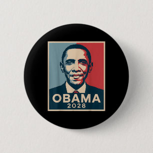 Badge Rond 5 Cm Vintage Obama 2028 Un drôle d'élection politique p