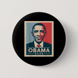 Badge Rond 5 Cm Vintage Obama 2028 Un drôle d'élection politique p