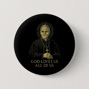 Badge Rond 5 Cm Vintage Pape Leo Xiv Halo Cross Habemus Papam Roma