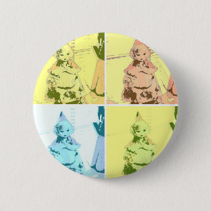 Badge Rond 5 Cm Vintage petit rouge