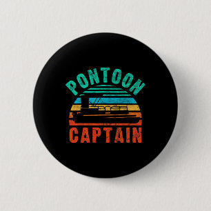 Badge Rond 5 Cm Vintage Ponton Capitaine Bateau Bateau Bateau Bate