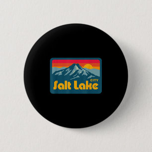 Badge Rond 5 Cm Vintage Retro les années 70 80s Salt Lake City Uta