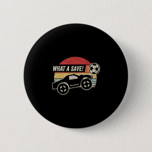 Badge Rond 5 Cm Vintage Retro Quelle Économie ! Voiture De Footbal