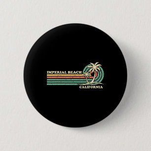 Badge Rond 5 Cm Vintage Retro Summer Vacances California Imperial