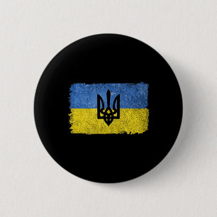 Badge Rond 5 Cm Vintage Retro Ukraine Patriote de la fierté du dra