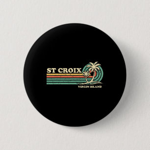 Badge Rond 5 Cm Vintage Rétro Vacances d'été Virgin Island St. Cr
