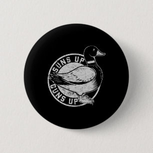 Badge Rond 5 Cm Vintage Style Rétro Suns Up Drôle Chasse De Canard
