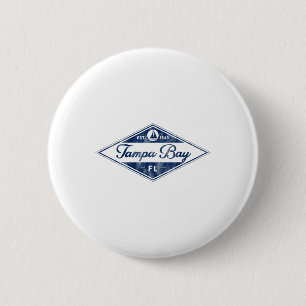 Badge Rond 5 Cm Vintage Tampa Bay Floride Établi 1849 Plage B
