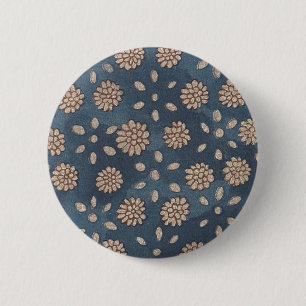 Badge Rond 5 Cm Vintage tissu floral japonais 147
