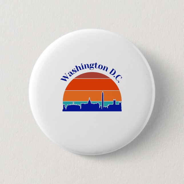 Badge Rond 5 Cm Vintage Washington D.C. (Devant)