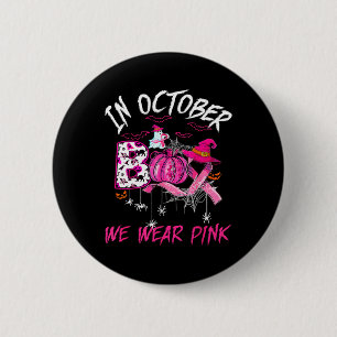 Badge Rond 5 Cm Vintage Wear Pink Breast Cancer Guerrier mignon Fa