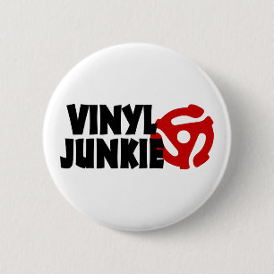 Badge Rond 5 Cm Vinyl Junkie