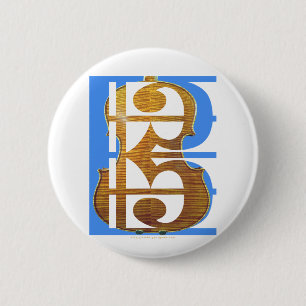 Badge Rond 5 Cm Viola en Alto Clef