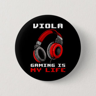 Badge Rond 5 Cm Viola - Gaming Is My Life - Personalized