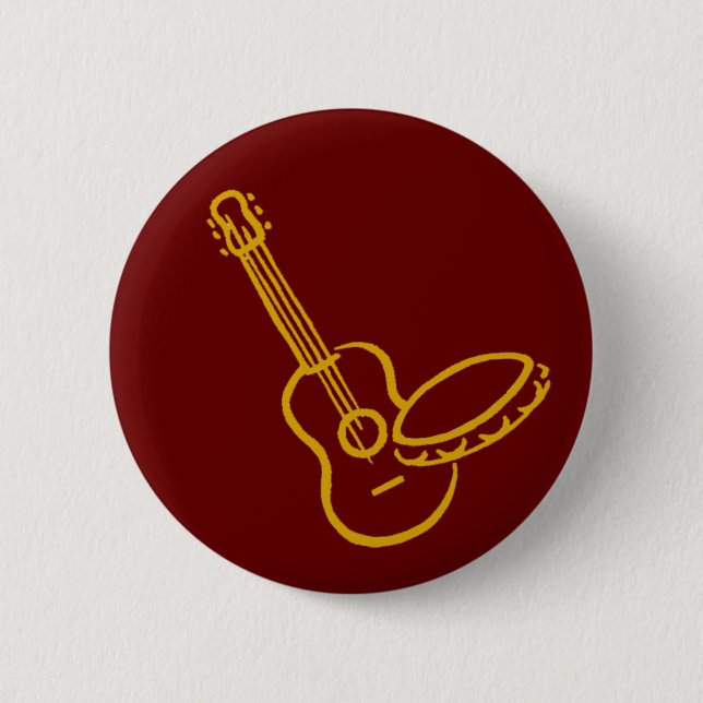 Badge Rond 5 Cm violão e pandeiro (Devant)