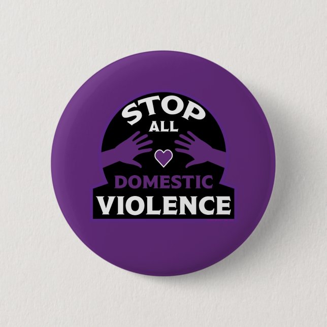 Badge Rond 5 Cm Violence domestique (Devant)