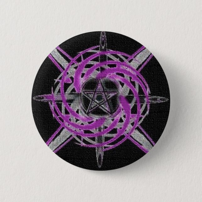 Badge Rond 5 Cm Violet de l'Étoile de feu (Devant)