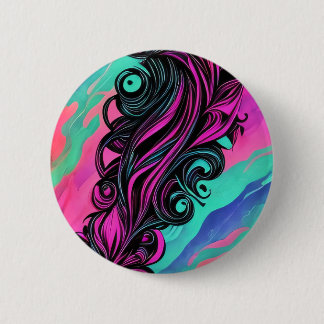 Badge Rond 5 Cm Violet et bleu