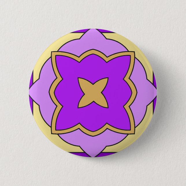 Badge Rond 5 Cm Violet et Lilac (Devant)