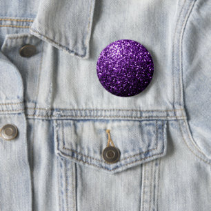 Badge Rond 5 Cm Violet foncé faux paillettes brillantes scintillen