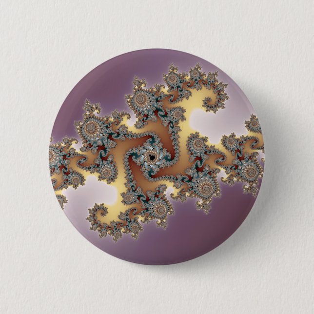Badge Rond 5 Cm Violet - Fractal (Devant)