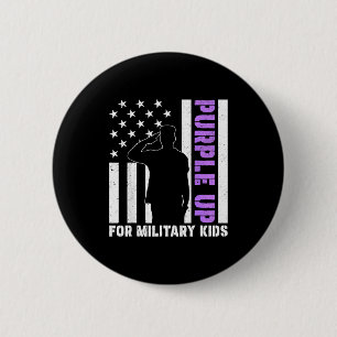 Badge Rond 5 Cm Violet pour les enfants militaires drapeau des Éta
